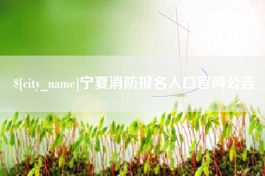 高平宁夏消防报名入口官网公告