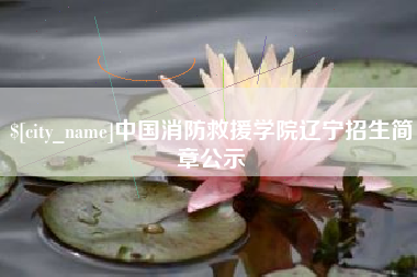 高平中国消防救援学院辽宁招生简章公示