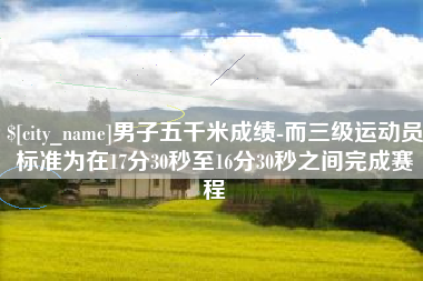 高平男子五千米成绩-而三级运动员标准为在17分30秒至16分30秒之间完成赛程