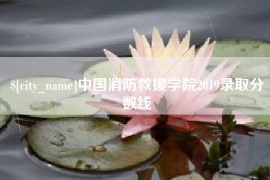 高平中国消防救援学院2019录取分数线