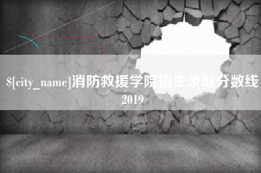 高平消防救援学院招生录取分数线2019
