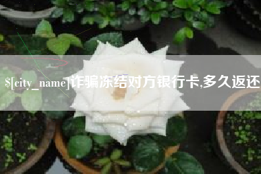 高平诈骗冻结对方银行卡,多久返还