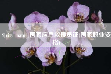 高平国家应急救援员证(国家职业资格)