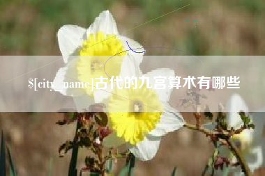 高平古代的九宫算术有哪些