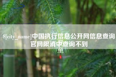 高平中国执行信息公开网信息查询官网限消中查询不到