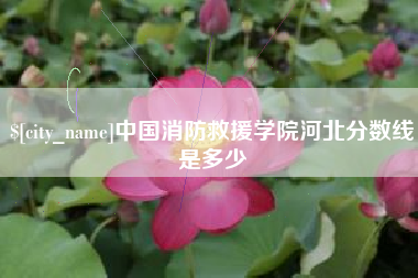 高平中国消防救援学院河北分数线是多少