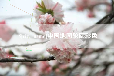 高平中国地图轮廓彩色