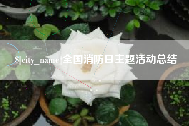 高平全国消防日主题活动总结