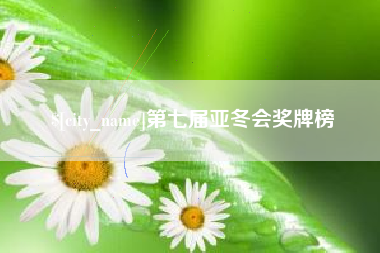 高平第七届亚冬会奖牌榜