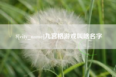 高平九宫格游戏叫啥名字
