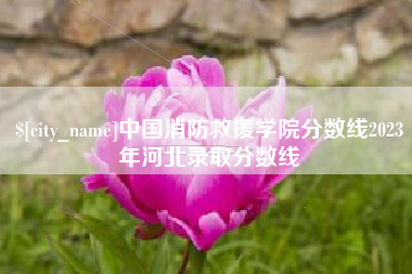 高平中国消防救援学院分数线2023年河北录取分数线