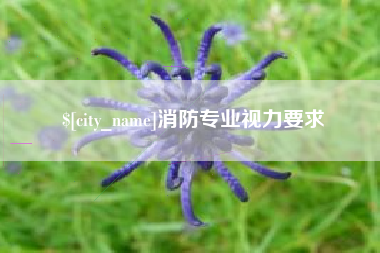 高平消防专业视力要求