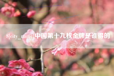 高平中国第十九枚金牌是谁得的