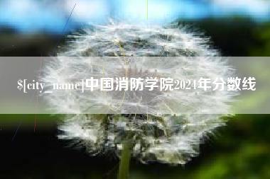 高平中国消防学院2024年分数线
