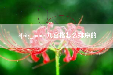 高平九宫格怎么排序的