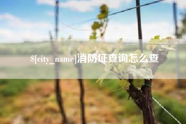 高平消防证查询怎么查