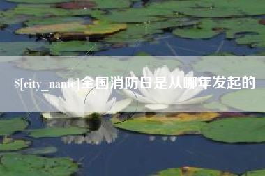 高平全国消防日是从哪年发起的