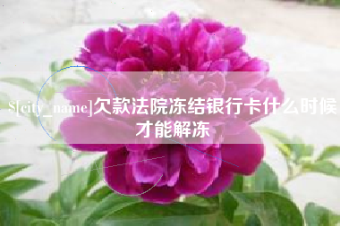 高平欠款法院冻结银行卡什么时候才能解冻