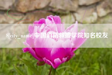 高平中国消防救援学院知名校友