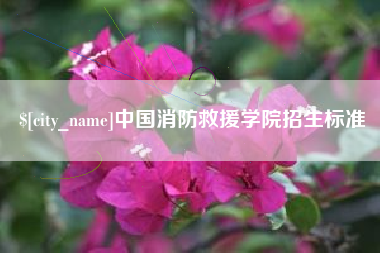 高平中国消防救援学院招生标准