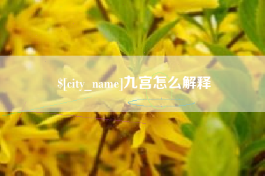 高平九宫怎么解释