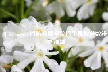 高平消防救援学院招生录取分数线2020福建