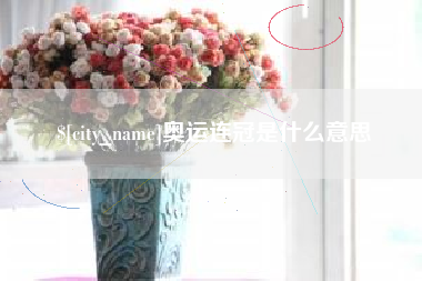 高平奥运连冠是什么意思